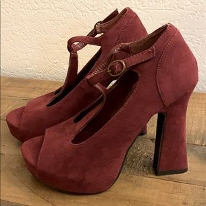 Forever 21 Maroon Platform Heels